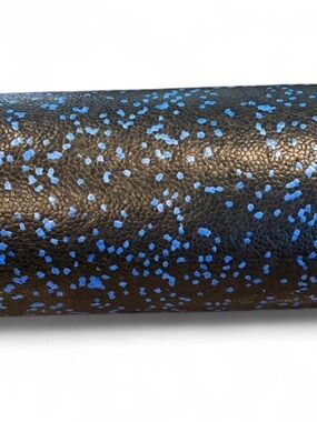 Athletic Works Black Foam Roller with Blue Speckle